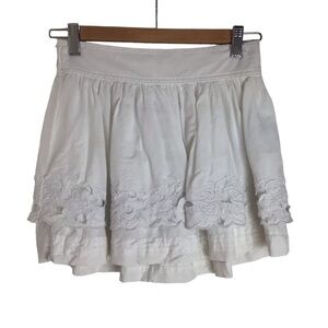 𝅺ABERCROMBIE & Fitch woven white skirt lace cotton flowy small